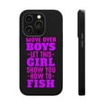 thumbnail image 1 of DistinctInk MagSafe Tough Case for Apple iPhone 15 Pro (6.1" Screen) - Move Over Boys, Girls Show You How to Fish - Wireless Charging Compatible, 1 of 6