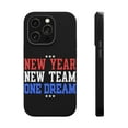 thumbnail image 1 of DistinctInk MagSafe Tough Case for Apple iPhone 15 Pro (6.1" Screen) - New Year New Team One Dream - Tempered Glass Back, 1 of 6