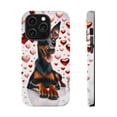 thumbnail image 1 of DistinctInk Tough Case for Apple iPhone 15 PRO (6.1" Screen), Compatible with MagSafe Charging - Valentine's Day Manchester Terrier, 1 of 6