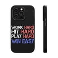 thumbnail image 1 of DistinctInk MagSafe Tough Case for Apple iPhone 15 Pro (6.1" Screen) - Work Hard Hit Hard Play Hard Win Easy - Lightweight Grip, 1 of 6