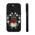 thumbnail image 1 of DistinctInk MagSafe Tough Case for Apple iPhone 15 Pro Max (6.7" Screen) - Keep Calm Spring Is Coming - Raised Bezel Screen Guard, 1 of 6