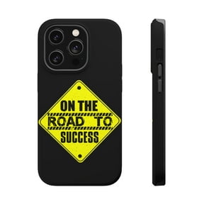 DistinctInk MagSafe Tough Case for Apple iPhone 15 Pro Max (6.7" Screen) - Road To Success - Raised Bezel Screen Guard