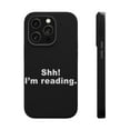 thumbnail image 1 of DistinctInk Tough Case for Apple iPhone 15 Pro MAX (6.7" Screen), Compatible with MagSafe Charging - Shh! I'm Reading., 1 of 6