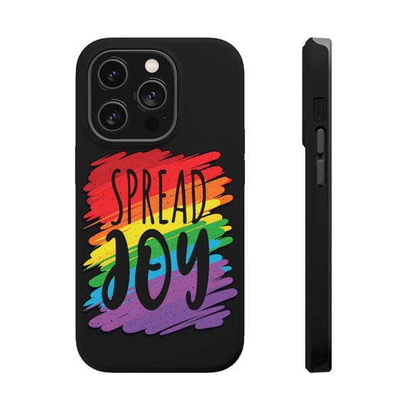 DistinctInk MagSafe Tough Case for Apple iPhone 15 Pro Max (6.7" Screen) - Spread Joy - Lightweight Grip