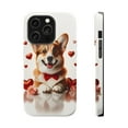 thumbnail image 1 of DistinctInk Tough Case for Apple iPhone 15 Pro MAX (6.7" Screen), Compatible with MagSafe Charging - Valentine's Day Pembroke Welsh Corgi, 1 of 6