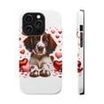 thumbnail image 1 of DistinctInk Tough Case for Apple iPhone 15 Pro MAX (6.7" Screen), Compatible with MagSafe Charging - Valentine's Day Welsh Springer Spaniel Puppy, 1 of 6