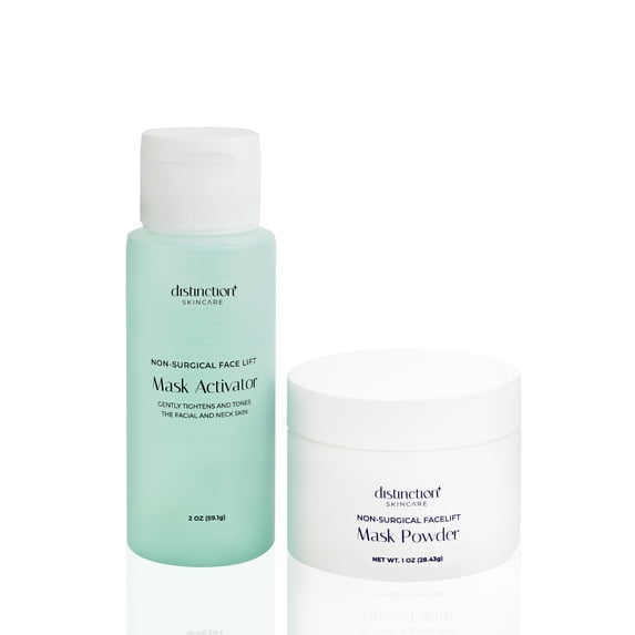 Distinction Face Lift Mask Powder & Mask Activator Set, Skin Tightening Formula, (1 oz, 2 fl oz)