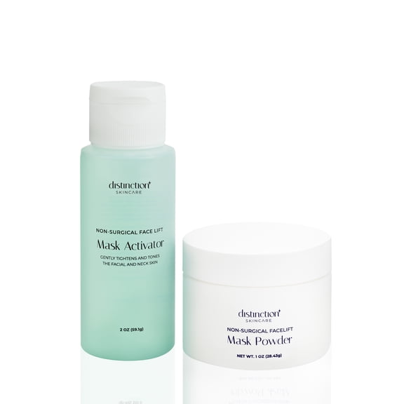 Distinction Face Lift Mask Powder & Mask Activator Set, Skin Tightening Formula, (1 oz, 2 fl oz)