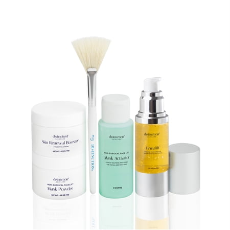 Complete Skincare Kit with Face Serum, Cream, Mask Powder & Activator with Brush (5 Piece Set)