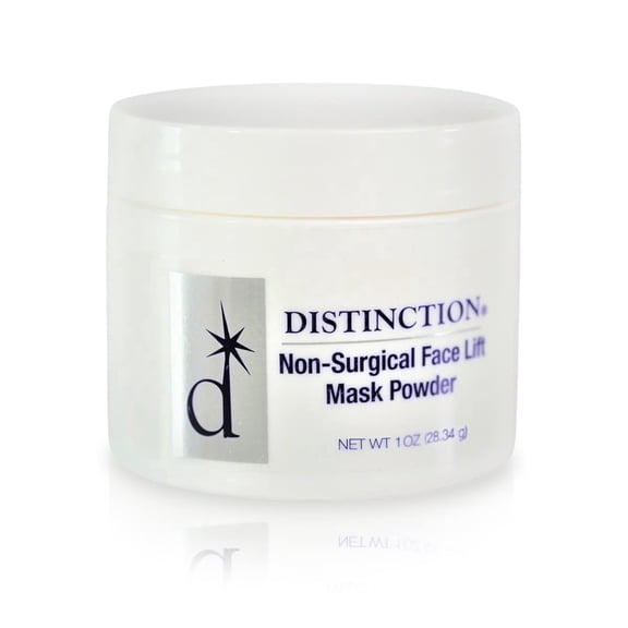 Distinction Non-Surgical Face Lift Mask Powder, Face and Neck Mask Powder with Vitamin C, 1 oz