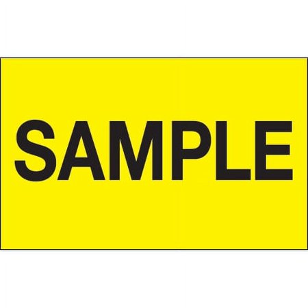 Distinctive 1 1/4 x 2" "Sample" Labels, Yellow - 500 Pcs: Clearly Marked Samples