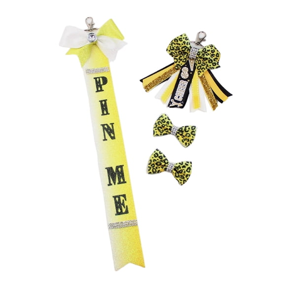 Distinctive Cheerleader Bowknot Keychain Keyrings Pendant for Handbags Wallets