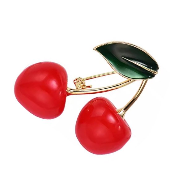 Distinctive Cherries Brooch Statement Brooch Party Brooch Perfect for Trendsetters Seeking Unique Fashion Statements
