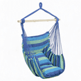 thumbnail image 1 of Distinctive Cotton Canvas Hanging Rope Chair with Pillows Blue, 1 of 10