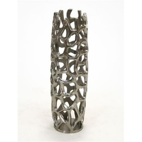 Distinctive Designs 11-29035 Medium Honeycomb Lantern Open Weave Vase Black Nickel - Metallics