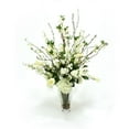thumbnail image 1 of Distinctive Designs 17072 Waterlook Cream White Garden Mix in Fluted Glass Vase - Neutrals, 1 of 1