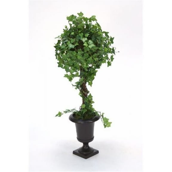 Distinctive Designs 2774B Mini Ivy Topiary in A Small Metal Bronze Urn - Greens