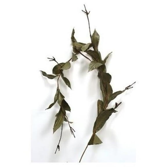 Distinctive Designs DW-1613 Green with Gold Rubber Leaf Garland x 31 - Pack of 4