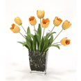 thumbnail image 1 of Distinctive Designs International  16231 Waterlook Antique Gold Tulips In Small Leopard Vase, 1 of 1