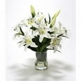 thumbnail image 1 of Distinctive Designs International  16902 White Casablanca Lilies In A Round Glass Cylinder, 1 of 1