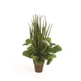 thumbnail image 1 of Distinctive Designs International 2278 Green Foliage- Blade & Grass Mix in Weathered Clay Pot, 1 of 1