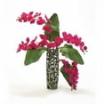 thumbnail image 1 of Distinctive Designs International 9871 Calla Leaf- Violet Orchid with Honeycomb in Open Weave Vase, 1 of 1