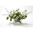 thumbnail image 1 of Distinctive Designs International  Waterlook Silk Dogwood Branches In A Rectangular Glass Vase, 1 of 1