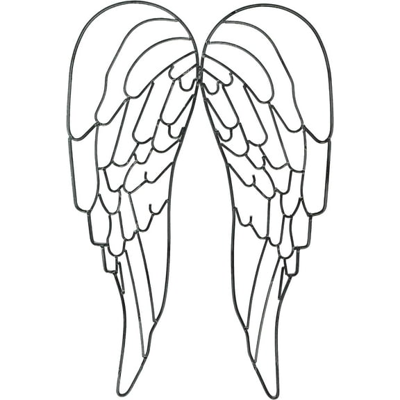 Distinctive Designs Metal Wire Art Angel Wings Wall Sculpture 25 inch