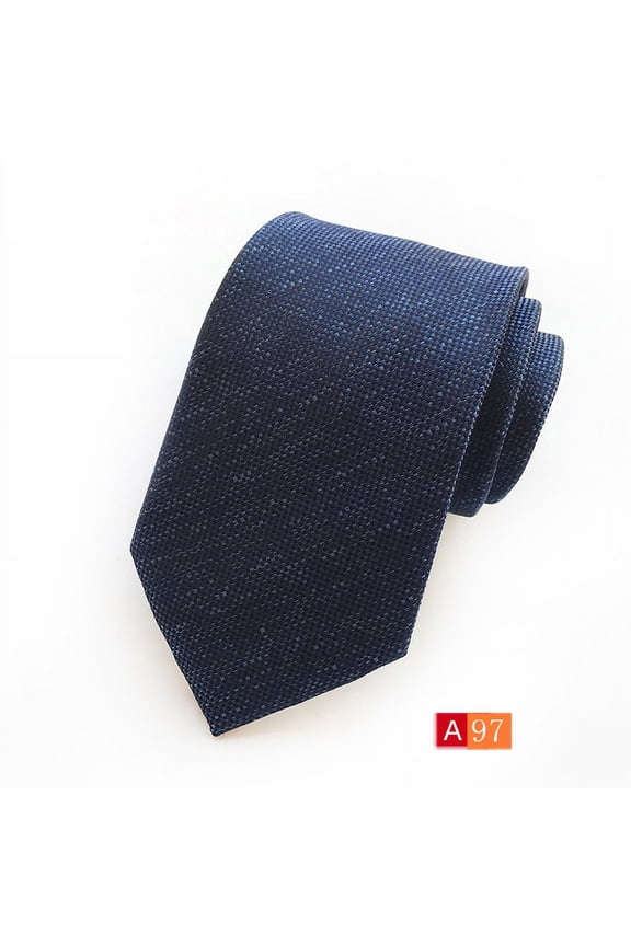 Distinctive Detail Men's Classic Tie One Pack, Crafted with a Fine Silk Polyester Fabric Featuring a Complex Woven Jacquard Stripe Pattern for Standout Business Attire