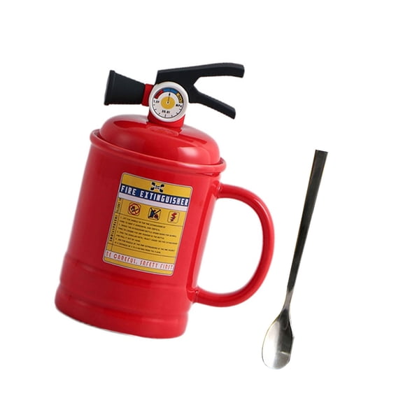 Distinctive Fire Extinguishers Themed Mug Drinking Cup for Work Home or School