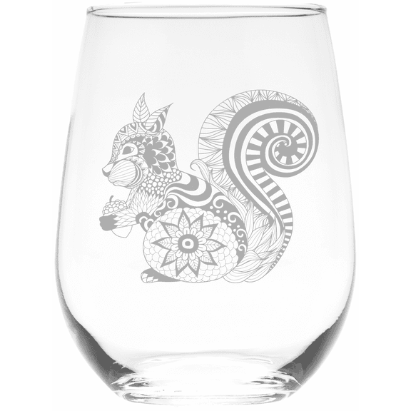 Squirrel 17 oz Stemless Wine Glass (Style S1)