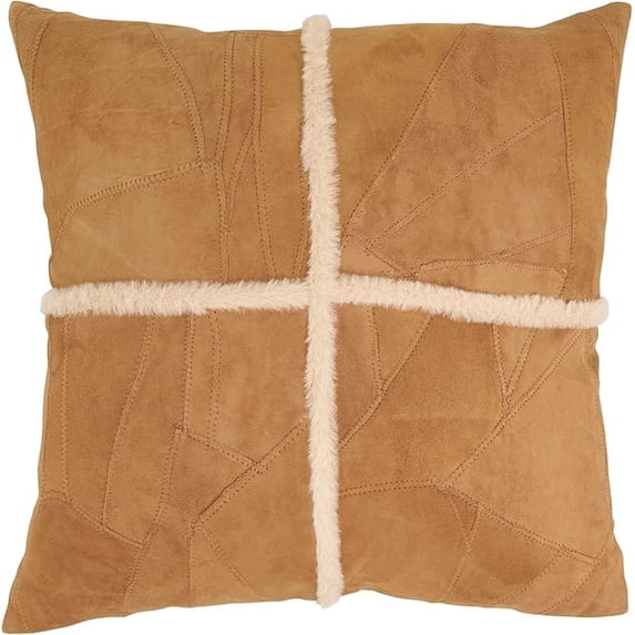 Distinctive Patchwork Leather Pillow Cover