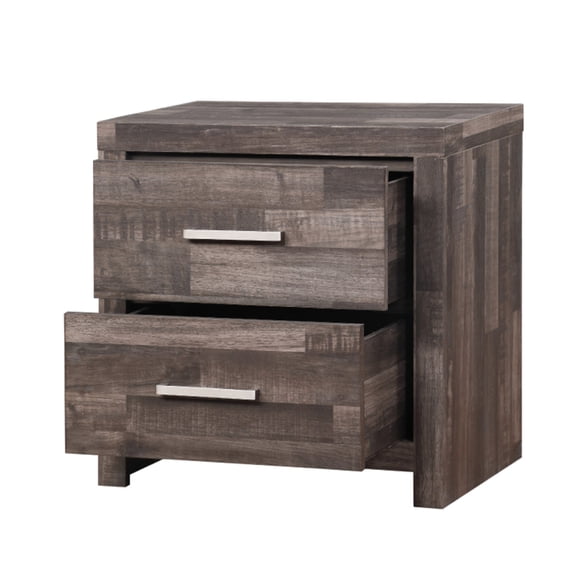 Distinctive Plank Pattern | Bedroom Nightstand for Storing Personal Things | Brings Contemporary and Earthy Feel