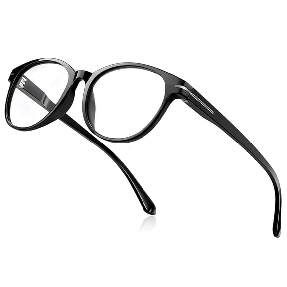 Distinctive Progressive Multifocus Reading Glasses Women, Retro Lady Anti Blue Light/Eye Fatigue Computer Reader, Vintage Round Frame No-Line Multifocal Eyeglasses