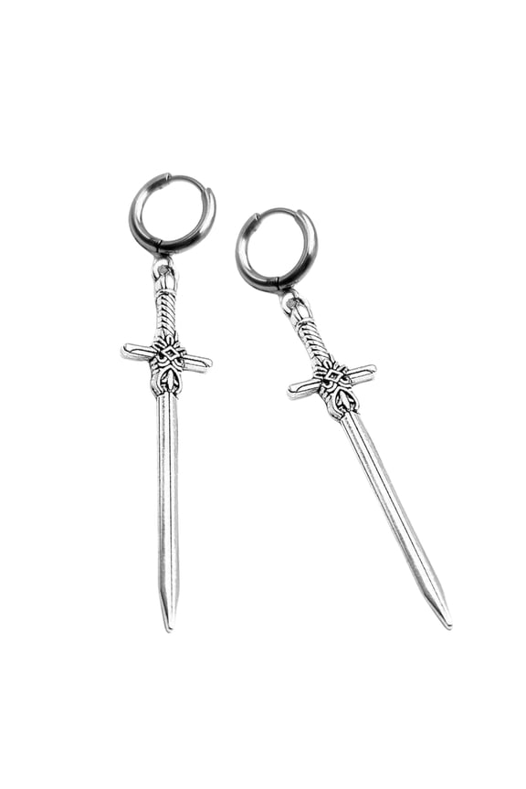 Distinctive Swords Shaped Earrings Daggers Pendant Ear Hooks Jewelry for Parties