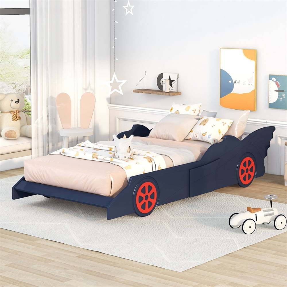 Car Bed For Boys Twin Size Twin Size Race Car-Shaped Platform Bed