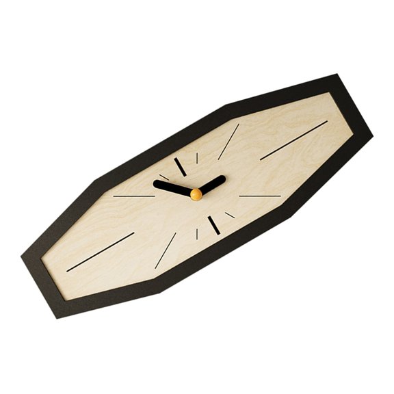 Distinctive Wooden Quiet Wall Clock Stylish Decoration For Living Room Dining Area
