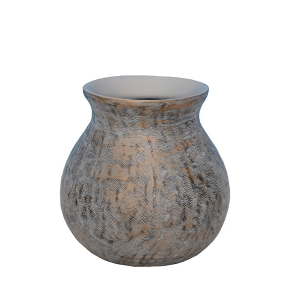Benzara Distinctively Designed Decorative Resin Vase-Color:Bronze
