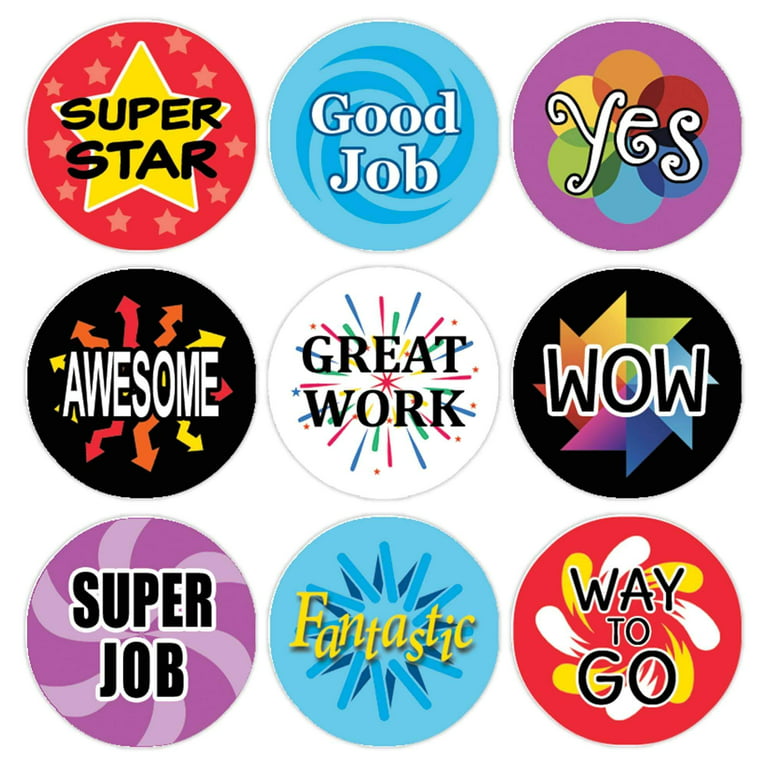 Teacher Reward Motivational Stickers for Children (Set of 1,080)