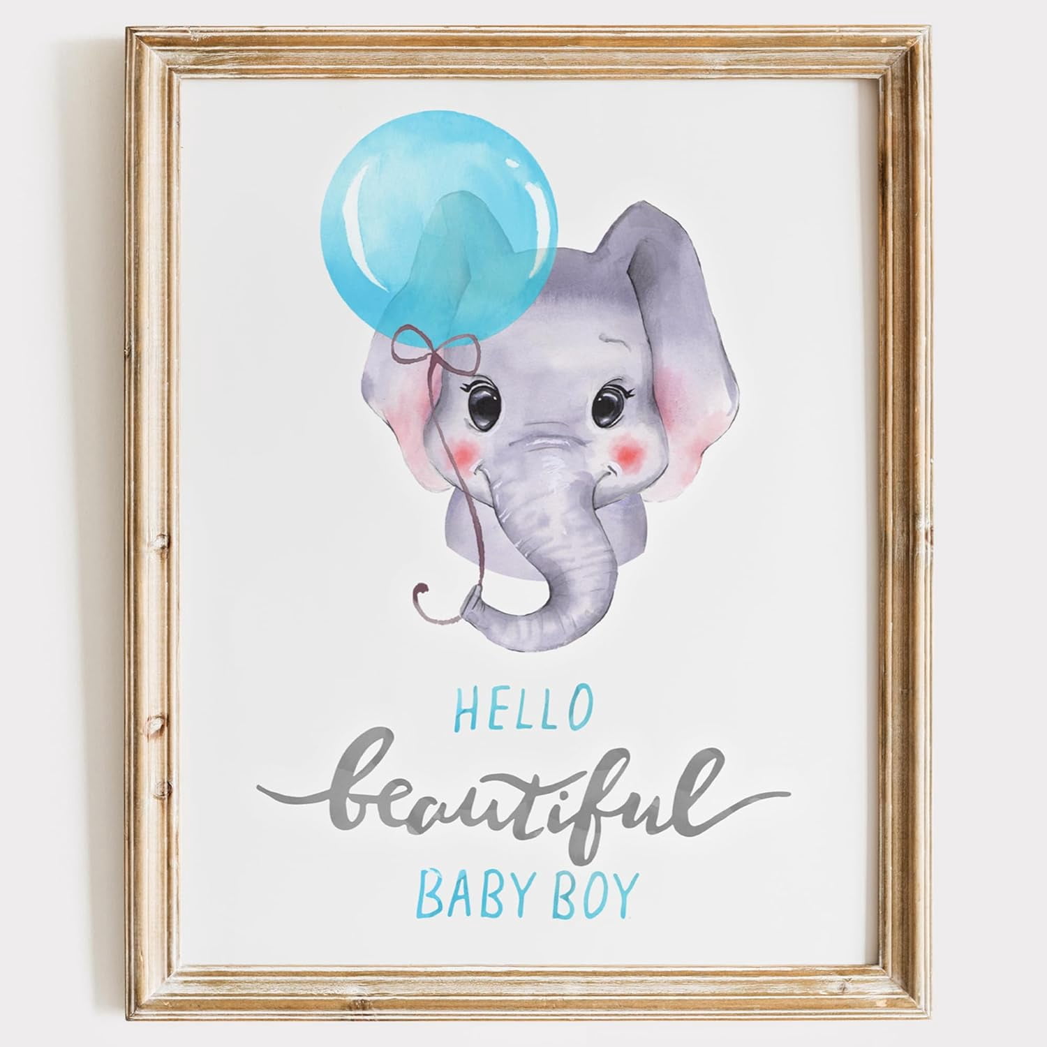 Distiny Boys Nursery Decor Art Print - Unframed - 8x10 | Elephant Baby ...
