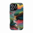 thumbnail image 1 of Distorted Glitch Green Orange Abstract Painting Artwork Phone Case for 11 12 13 14 15 16 17 Pro Max, 1 of 2
