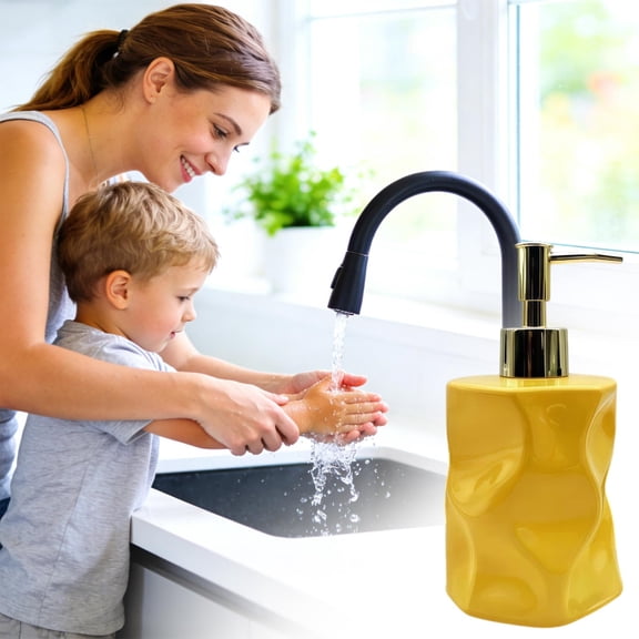 Distorted Shape Hand Soap Bottle, Hotel Bathroom Lotion Bottle and Shower Gel Refill Bottle, Customizable Pump Bottle for Home Use