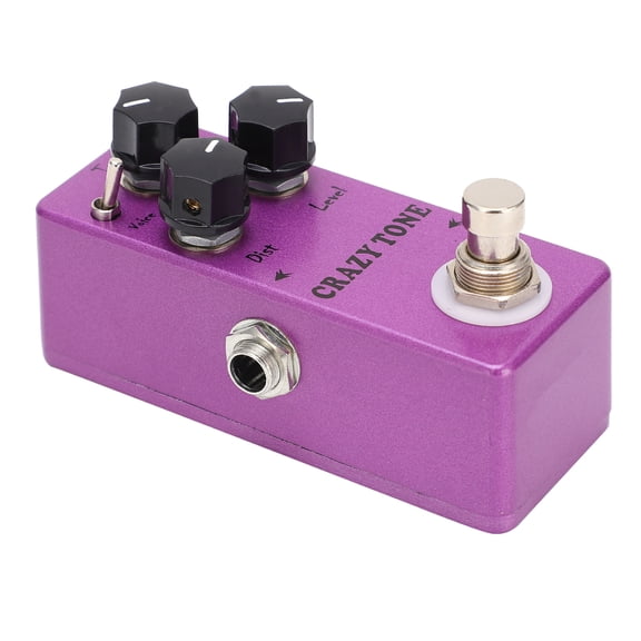 Distortion Guitar Effect Pedal Purple Metal Analog Audio Sound Processor for Electric Guitar