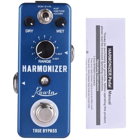 Distortion Guitar Pedal,DC 9V 6.35mm Guitar Pedal Harmony Pitch Shift Detune 3 Modes Guitar Effect Pedal and Range Wet Dry Control Knobs with True Bypass$$Music