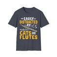 thumbnail image 1 of Distracted By Cats And Flutes Expert Musician Flute Player Shirt, 1 of 4