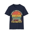 thumbnail image 1 of Distracted By Cats And Trumpets Player Musician Music Expert TShirt, 1 of 4