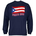 thumbnail image 1 of Distress Flag Puerto Rico Mens Sweatshirt Navy X-LG, 1 of 1
