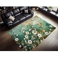 thumbnail image 1 of Distress Green Area Rug 3x5 ft = 95x155 cm, 1 of 5