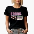 thumbnail image 1 of 90s Retro Computer User Interface Error 404 Love Not Found, Valentine's Day Gift, Black T-Shirt, Medium, 1 of 5