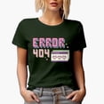 thumbnail image 1 of Distressed 90s Retro Computer User Interface Error 404 Love Not Found, Valentine's Day Gift, Military Green T-Shirt, Large, 1 of 5